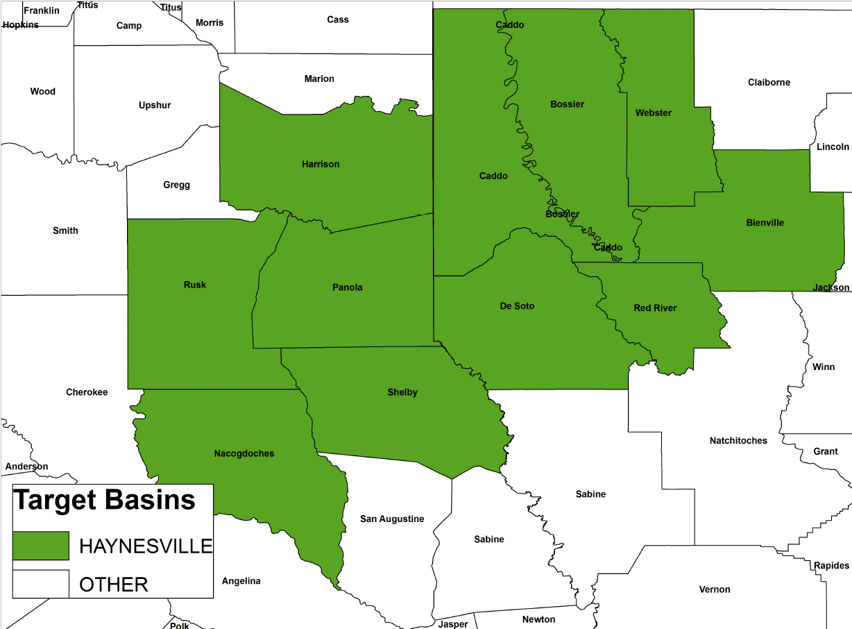 Haynesville Basin map